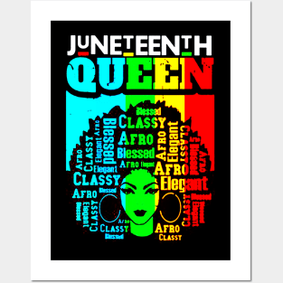 Queen Of Juneteenth Black Girl Posters and Art